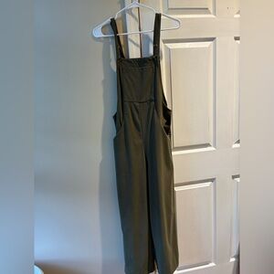 Women's Olive Utility Overall Jumpsuit